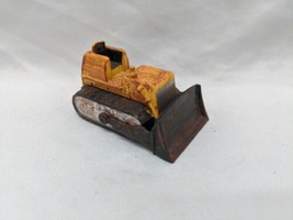 Vintage Small Yellow Bulldozer Toy 1 1/2&quot; - £27.90 GBP