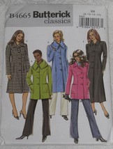 Butterick Pattern 4665 Misses&#39; Coat &amp; Jacket in 3 Lengths Sizes 8-14 Uncut - $14.00