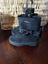Bebe Size 8 Black Toddler Boots - £35.77 GBP
