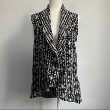 Anthropologie Moth Draped Jacquard Wool Blend Duster Vest Sweater XS Small - $29.02