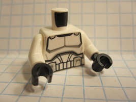 Lego part #973pb4925c01: White Torso- Star Wars Clone Trooper w/ Belt - £4.63 GBP