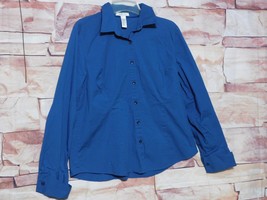 Women&#39;s Long Sleeve Stretch Button Up Blouse By G.H. Bass &amp; Co. / Size Xl - £7.92 GBP