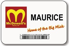 MAURICE Coming to America Movie MCDOWELLS Safety magnet Fastener Name Badge Hall - £13.27 GBP