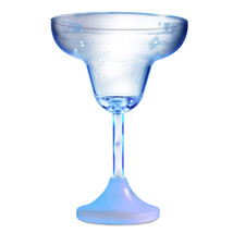 Vortex LED Margarita Glass - Long Stem, Spiral Design, 12oz Capacity - $528.89 MXN
