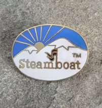 STEAMBOAT Scenic 1979 Resorts Travel Skiing Ski Vintage Lapel Hat Pin Colorado - £7.47 GBP