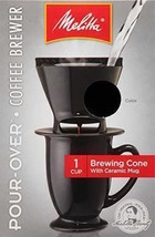 Melitta Ready Set Joe/Mug 64010 Pour-Over Coffee Makers Specialty, Black - $33.77