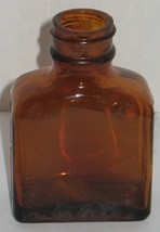 Vtg Bell-Ans Amber Brown Glass Bottle Apothecary Prop Vase Barn Dig Dump... - $8.91