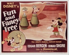 Walt Disney&#39;s Fun and Fancy Free Mickey Daffy &amp; Goofy vintage 8x10 photo - £11.79 GBP