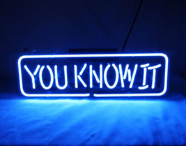 Brand New &#39;You know it&#39; Beer Bar Pub Decor Art Real Glass Light Neon Sig... - £54.27 GBP