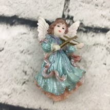 Angel Playing The Violin Resin Refrigerator Magnet Angelic Harmony Cherub - £7.64 GBP