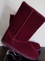 Cherokee ~ Girls&#39; Boot Size 4 ~ Tessa ~ Burgundy ~ Genuine Suede Upper Boots - £20.51 GBP