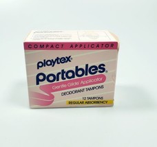 Playtex Portables Tampons Vintage Box With Product 1991 Regular Deoderant Prop - £17.12 GBP