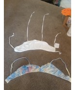 NWT LOT of 2 Forever 21 Bralettes Bras Satin Comfy Soft Blue White tie s... - $32.46 CAD