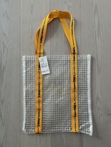 AS Dash PInky Transparent Grid Tote Bag Yellow Straps - $89.07
