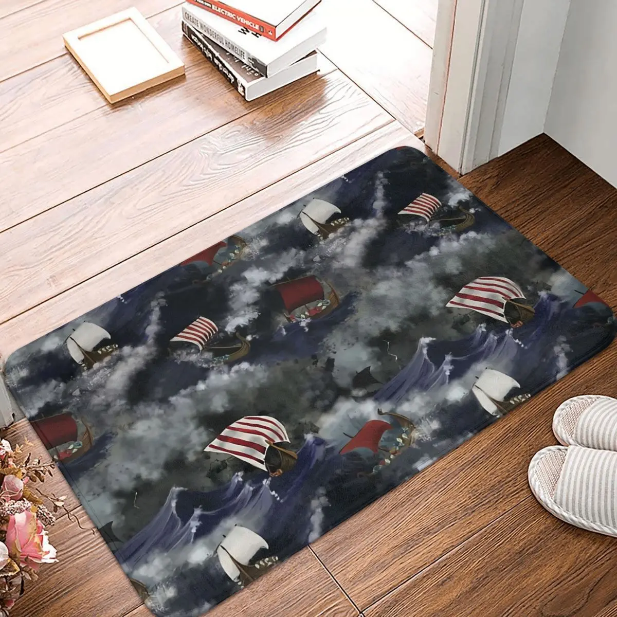 Viking Valhalla Non-slip Doormat Sea Carpet Bath Kitchen Mat Prayer Indoor Moder - $15.99