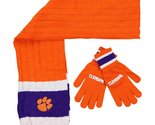 NCAA Clemson Tigers Scarf &amp; Gloves Gift Set - £14.65 GBP