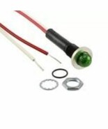 5 pack 6091m512v panel mount indicator round 0.38 inch led 12v wire green   - $51.07