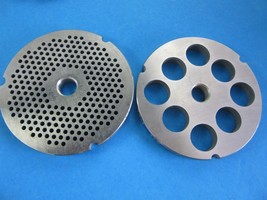 #32 STAINLESS STEEL Meat Grinder (2) Plates for Cabelas Carnivore 1.5 HP - $63.70