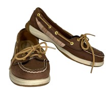 Sperry Top-Sider Angelfish STS90332 Tan Leather Plaid Boat Shoes Women&#39;s... - $29.69