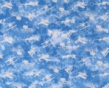 Cotton Planes Airplanes Transportation Clouds Blue Fabric Print by Yard ... - $10.95