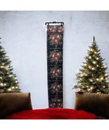 April Cornell Christmas Burgundy Pink Poinsettia Navy Blue Cotton Table ... - $415.71 MXN