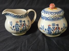 JOHNSON BROTHERS OLD GRANITE 3-Piece Cream &amp; Sugar Set With Lid HEARTS &amp;... - €19,07 EUR