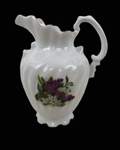 Vintage Formalities By Baum Bros Lilac Collection Pitcher Purple White Floral - £31.55 GBP