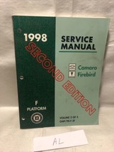 1998 Chevrolet F Platform Service Manual Shop Repair Camaro Firebird Vol... - £15.48 GBP