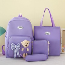 E shipping children girls cute bow school bag make up bag small fresh cartoon bear girl thumb200