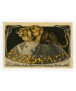 H.C. Bestehorn 1910s Cinderella Poster Stamp Lion Globe Advertising Germany - £78.42 GBP