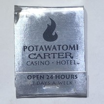 Potawatomi Carter Bingo Casino Hotel Wisconsin Match Book Matchbox - £1.97 GBP