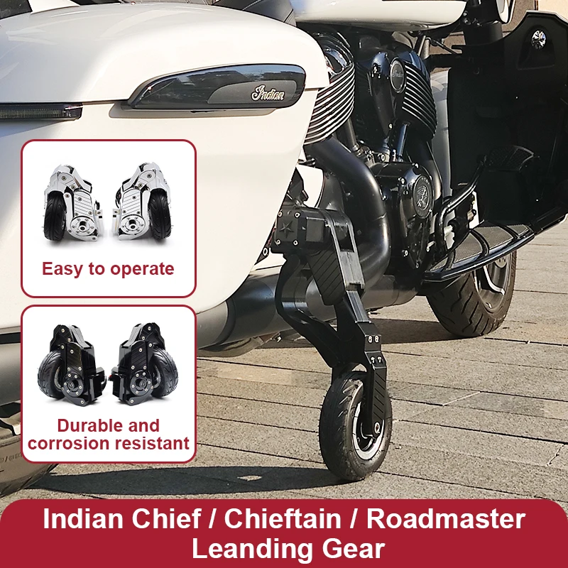 Ycle fit for indian chief chieftian roadmaster auxiliary parking bracket landing wheels thumb200