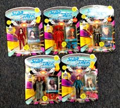 Lot of 5 - 1993 Playmates Star Trek The Next Generation Action Figures - £51.08 GBP