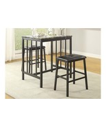 Black Metal Counter Height Table &amp; 2 Stools Set - $377.28 CAD