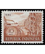 1960 INDONESIA Stamp - Agriculture, 10S 1740 - £1.17 GBP