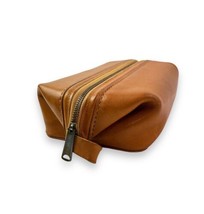 Vintage BOSCA Leather Shave Kit 10&quot; Zipper Utili-Kit Toiletry Travel Bag... - $160.45