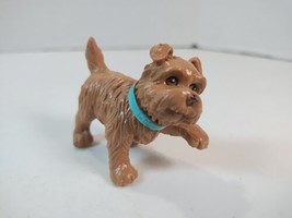 Dog Figure from Fisher Price Loving Family Dollhouse BLUE Collar Raised Paw  - $8.79