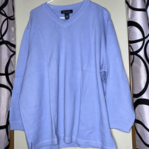 Denim &amp; Co purple, long sleeve, V-neck sweatshirt, size 2X new without tag - £12.28 GBP