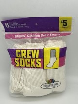 Vintage 1996 Fruit of the Loomp Ladie&#39;s Cushion Crew Socks Size 9-11 #F22895W8 - £33.54 GBP