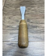 Vintage Wooden Handle Chisel T65684 Woodworking Tool KG JD - $13.56 CAD