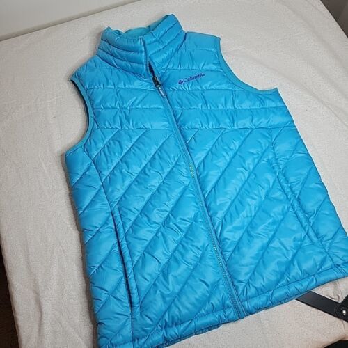 Primary image for Columbia Puffer Full Zip Vest Youth Girls Size Large 14/16  Blue