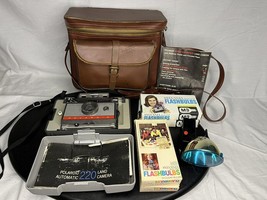 Rare Vintage Polaroid 220 Automatic Land Camera With Case &amp; Flashes UNTE... - $16.00