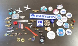 Airlines Pilot Wings Vintage 61 Assorted Patches Pins Badges Wings - £67.96 GBP