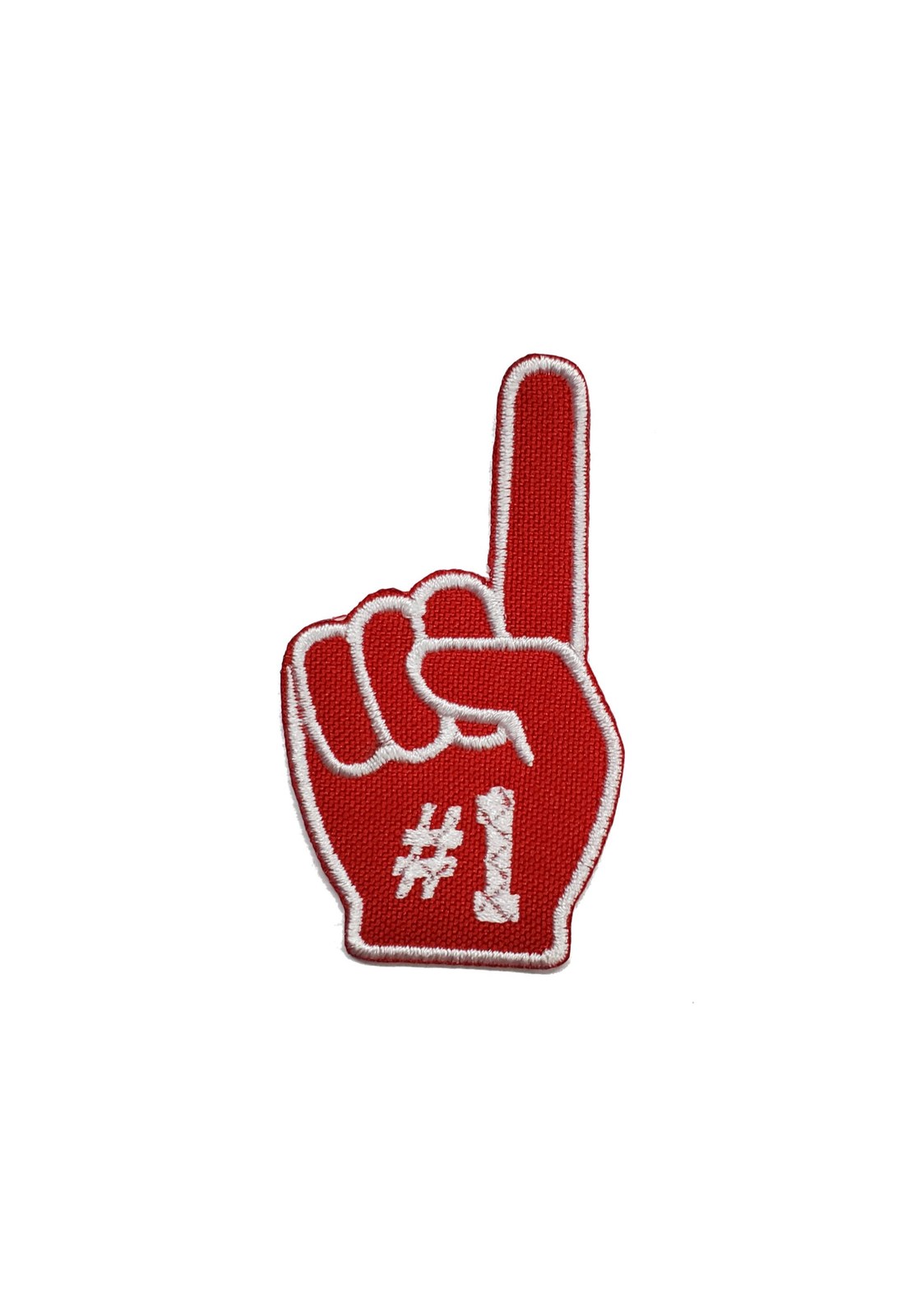 Foam Finger #1 Fan Football Embroidered Applique Iron/Sew On Patch Sport... - $3.37