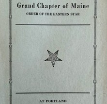 Order Of The Eastern Star 1924 Masonic Maine Grand Chapter Vol X PB Book... - $79.99