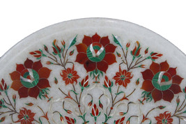 12&quot; Marble Coffee Table Top Mosaic Pietra Dura Handmade Home Decorative Arts - £584.66 GBP