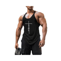 Fitness Muscle Tee for Men   Athletic Tank Top Round Neck - Sleeveless -... - £15.97 GBP