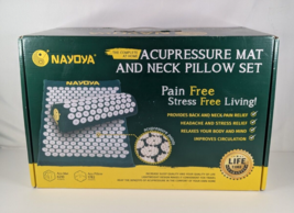 Nayoya Neck and Back Pain Relief - Acupressure Mat and Neck Pillow New I... - £23.96 GBP