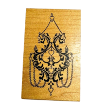 Vintage Great Impressions Chandelier Hearts Victorian Rubber Stamp Light Fixture - $19.99