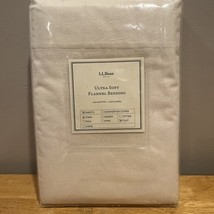 L.L. Bean Ultra Soft Flannel Bedding Twin Flat Shear Natural Oatmeal 100... - $39.59